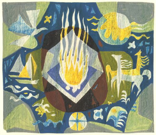 Image - Stefaniia Shabatura: Bonefire (kilim).